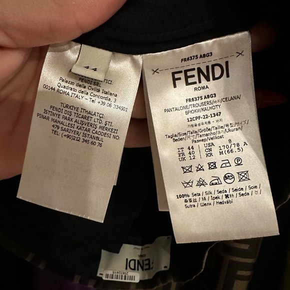 Fendi Wide Leg pant - Gold and Brown - Picture 5 of 5